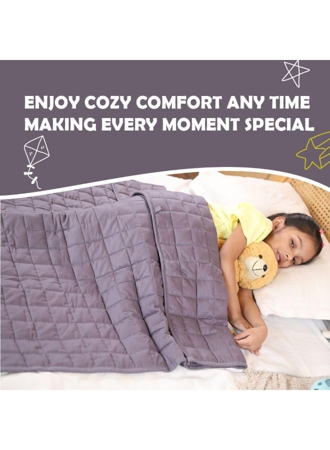 abley's Weighted Blanket, Soft and Breathable, Cooling Blanket for Sleeping, Grey (36 inch x 48 inch) (5 lbs) - Image 4